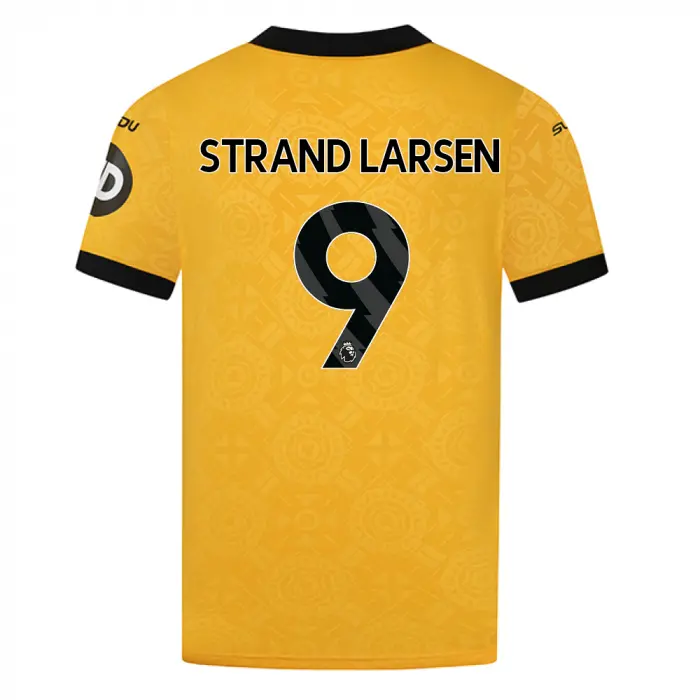 Wolverhampton Wanderers Fan Shop | 2025-26 Wolves Home Shirt – Adult STRAND LARSEN 9 Collection Official Wolves Fan Gear
